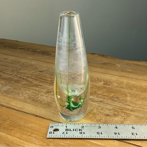 Vicke Lindestrand Seaweed Vase Produced By Kosta Sweden Art Glass Vase - Picture 10 of 11